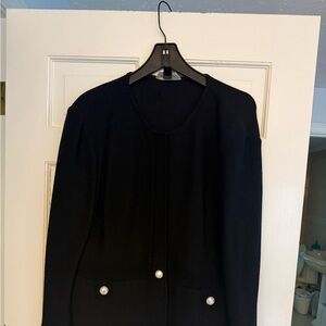 St. John Black Blazer Timeless Professional Suit Jacket